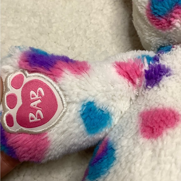 Build A Bear Workshop Hearts And Hugs Pink and Blue Bear Stuffed Animal BABW - Picture 7 of 7